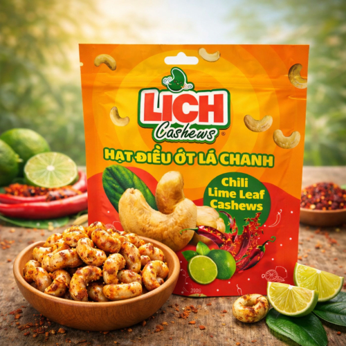 Hạt Điều Ớt Lá Chanh Kim Thư - Túi 40g